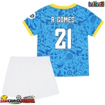 Camisa de Futebol Wolves Rodrigo Gomes #21 Equipamento Alternativo Infantil 2025-26 Manga Curta (+ Calças curtas)